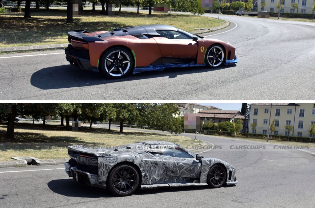  Ferrari F80 Convertible Spied Wearing A Cap To Hide Its Roof