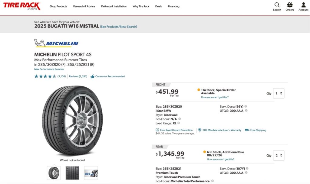  Even Veyron Owners Balk At $42,000 Tires, But Bugatti’s $3,600 Fix Has A Catch