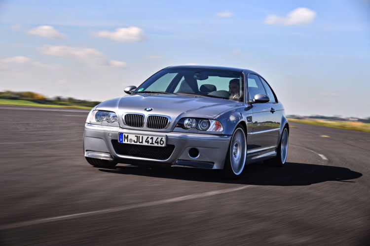 E46 M3 CSL front three quarter view